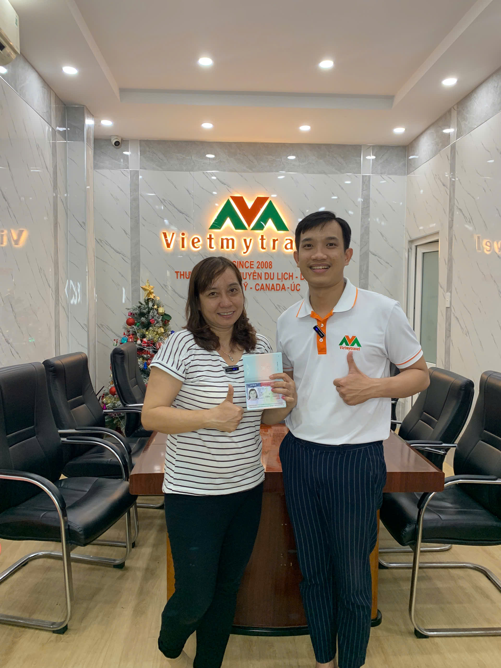 Khách hàng đậu visa du lịch Mỹ