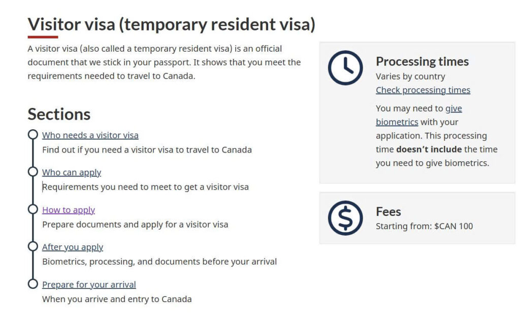 Các Bước Nộp Visa Canada
